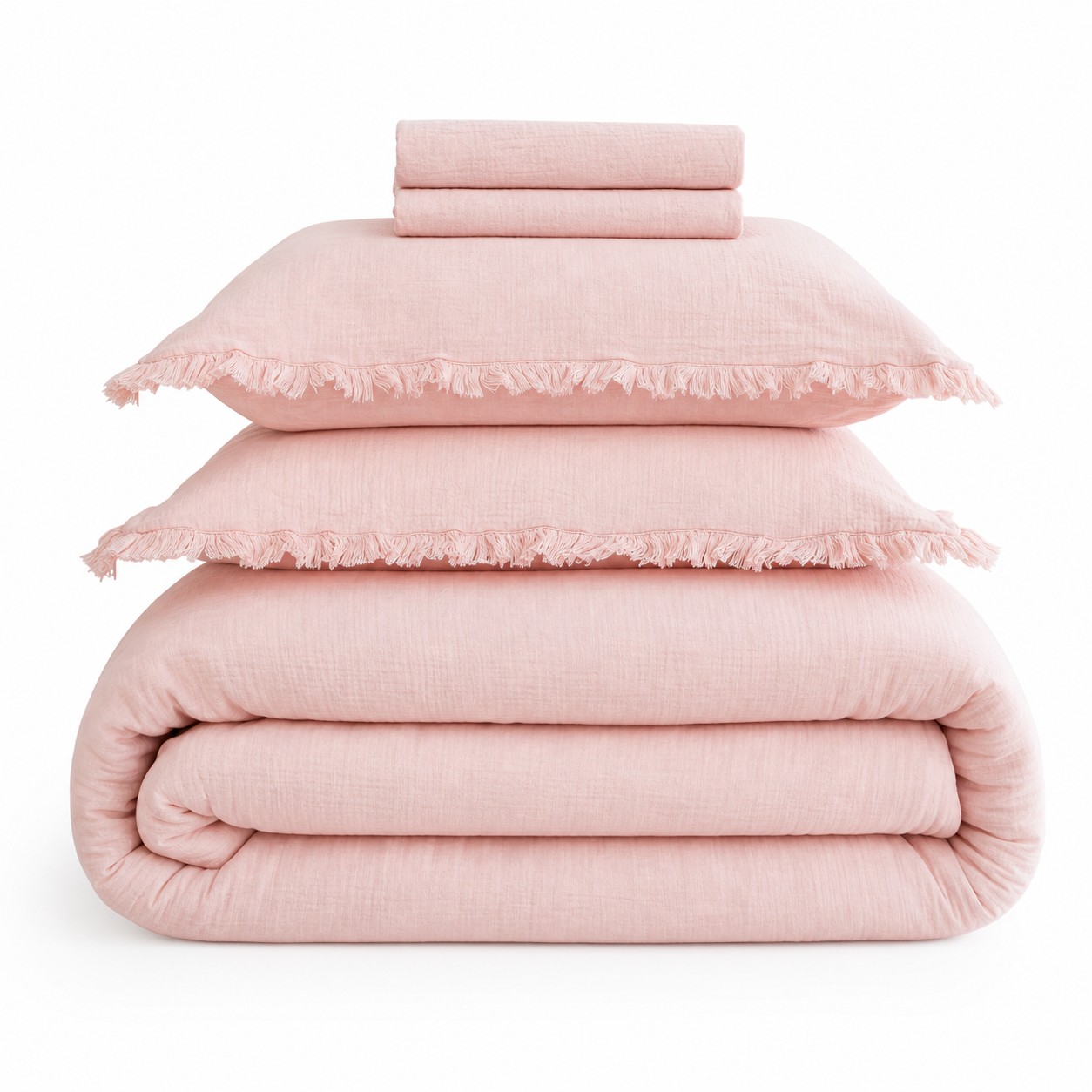 Roselle Pastel Color Ruffle Cotton Bedding Set